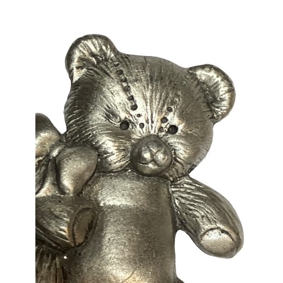 Teddy Bear Pewter Jewelry Pin Brooch Vintage - Picture 3 of 9
